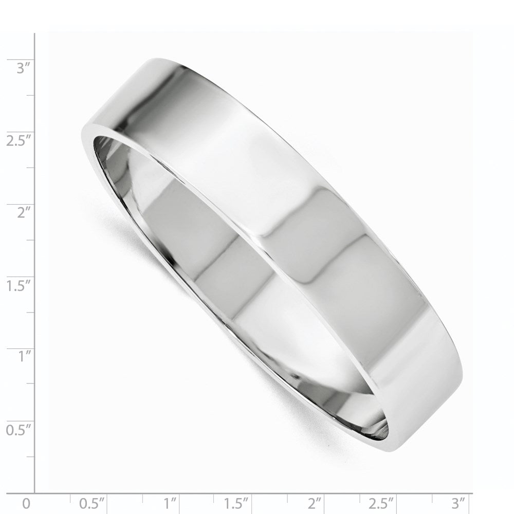 Sterlingsilber 15.50mm Rhodiniert Poliert Schieber-on Armreif