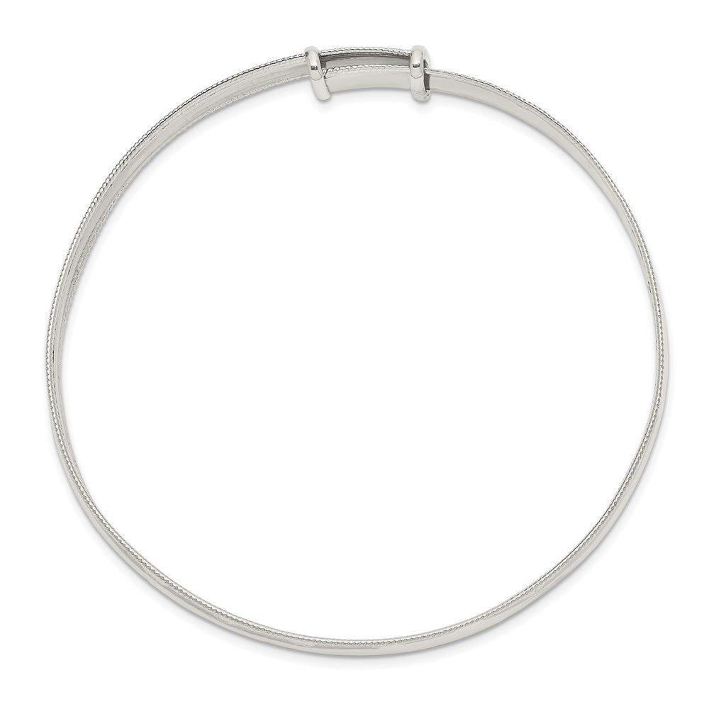Sterlingsilber Poliert Milgrain 7mm Expandable Armreif