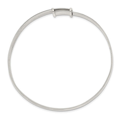 Sterlingsilber Poliert Milgrain 7mm Expandable Armreif