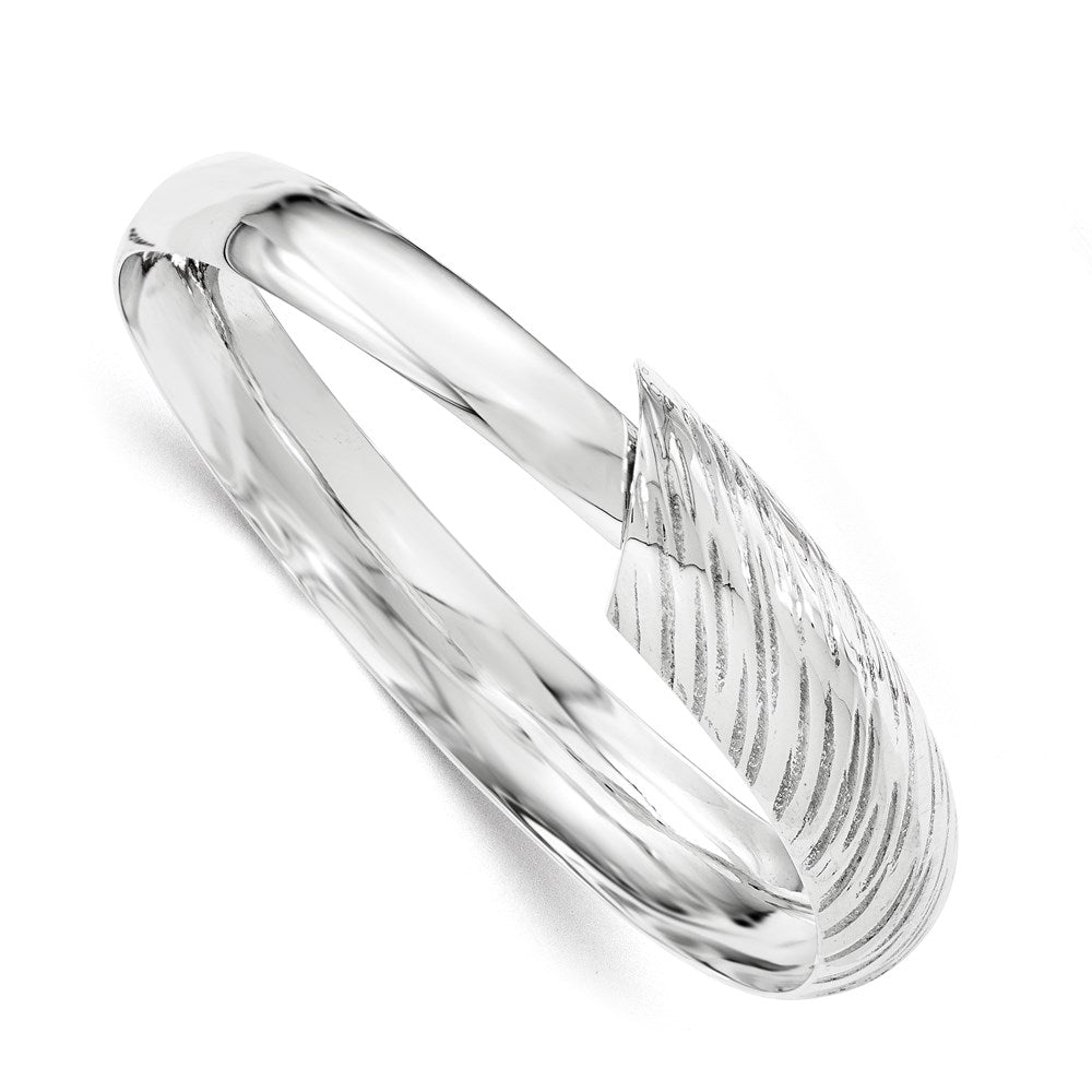 Sterlingsilber Poliert & Muster Flexibel Armreif