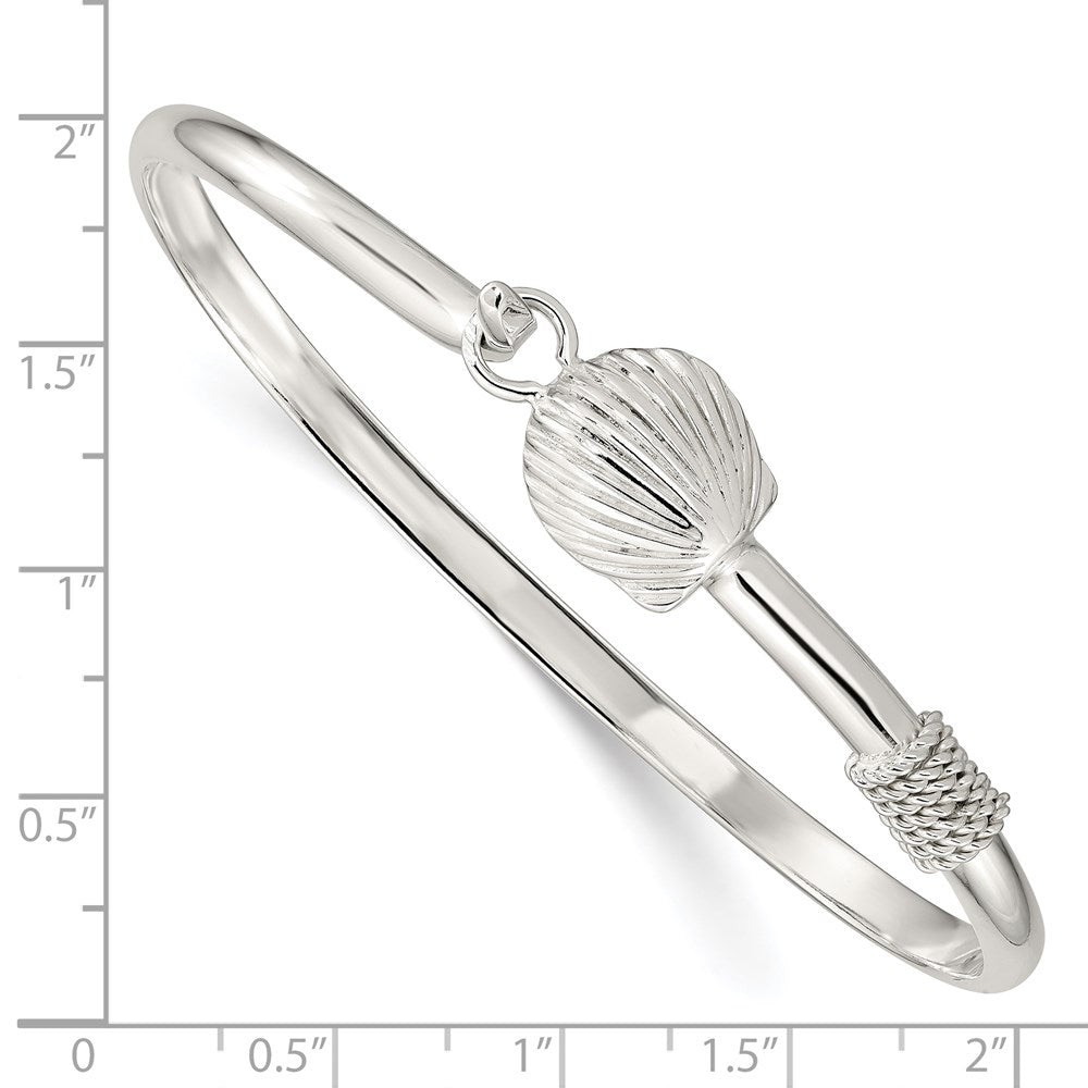 Sterlingsilber Poliert Muschel Armreif