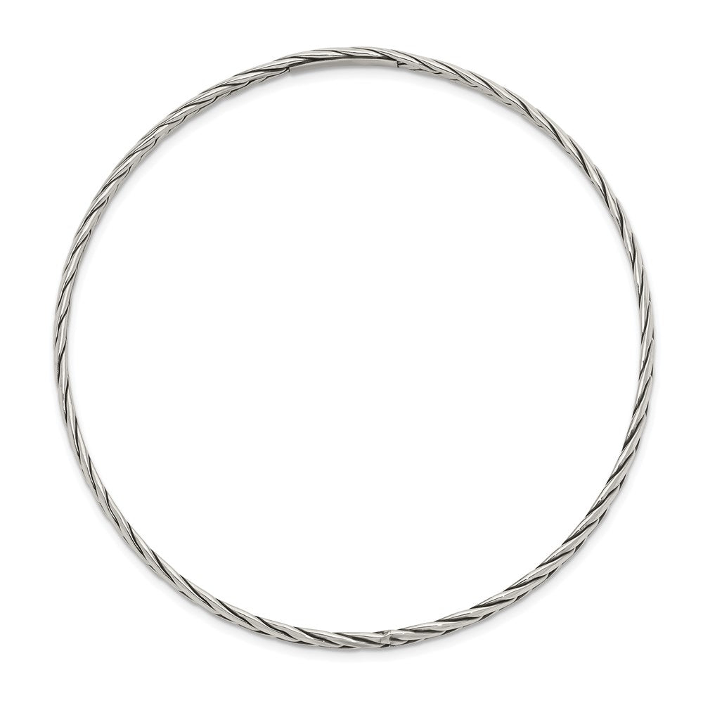 Sterlingsilber Antikisiert 3mm Schieber-on Armreif