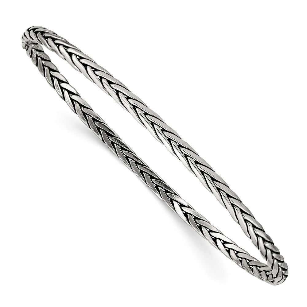 Sterlingsilber Antikisiert 3mm Schieber-on Armreif