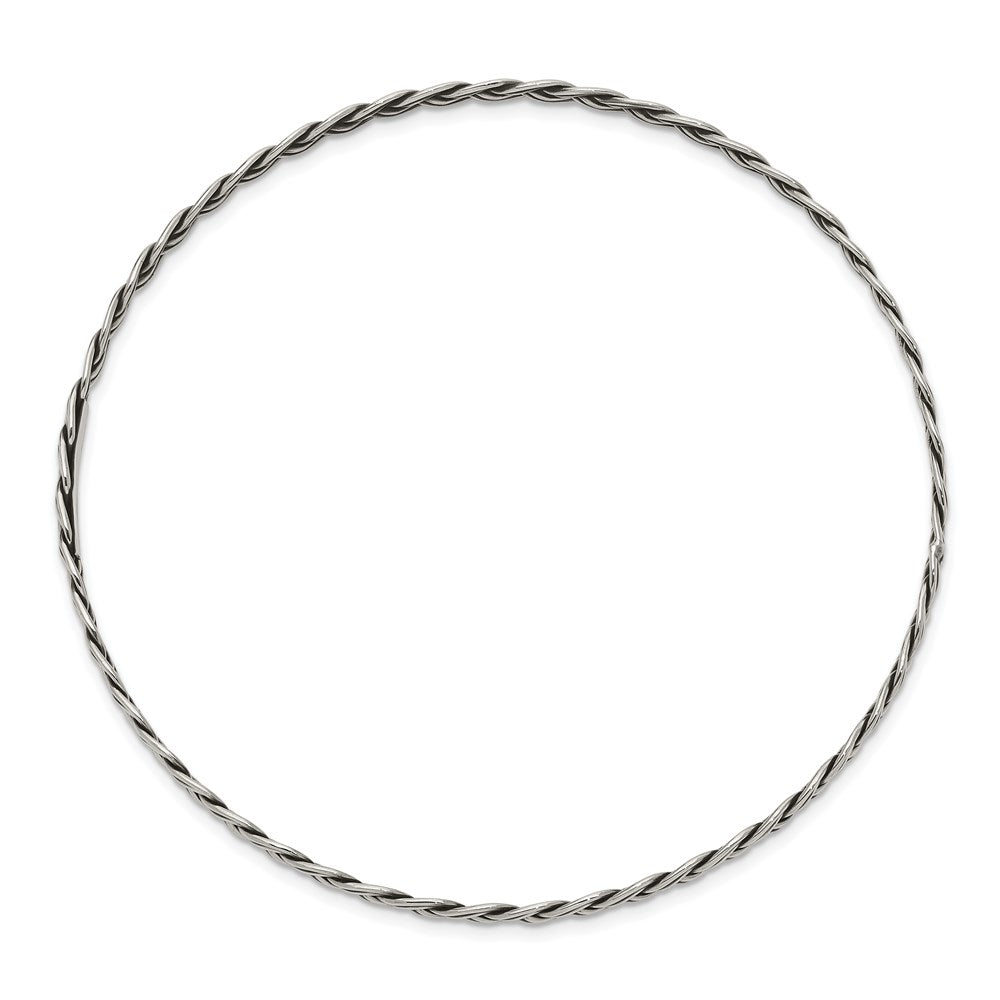 Sterlingsilber Antikisiert 3.5mm Schieber-on Armreif