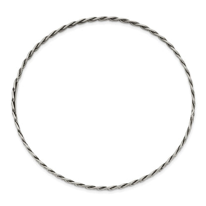 Sterlingsilber Antikisiert 3.5mm Schieber-on Armreif