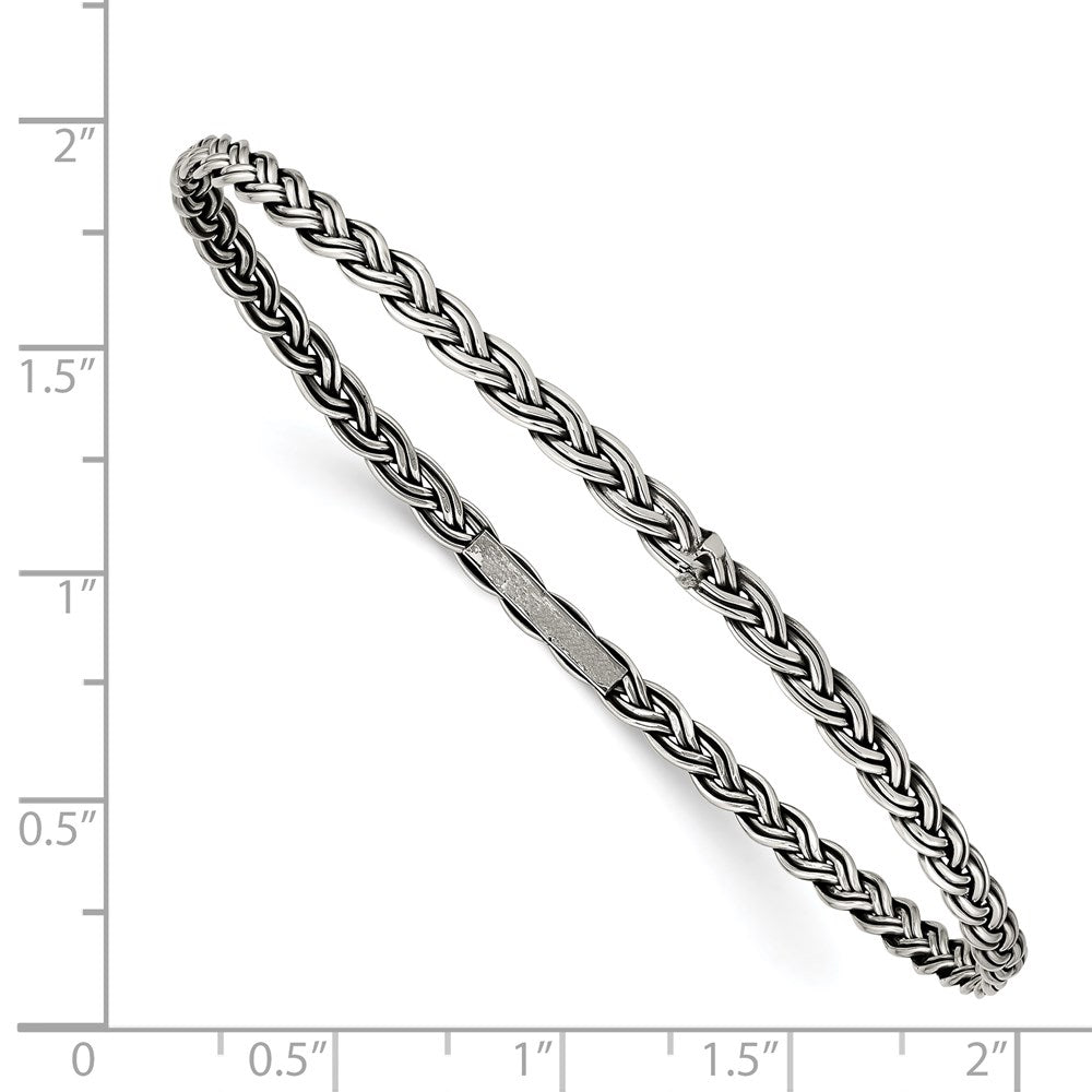 Sterlingsilber Antikisiert 3.5mm Schieber-on Armreif