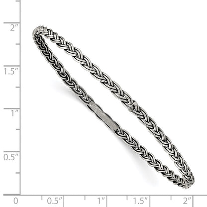 Sterlingsilber Antikisiert 3.5mm Schieber-on Armreif