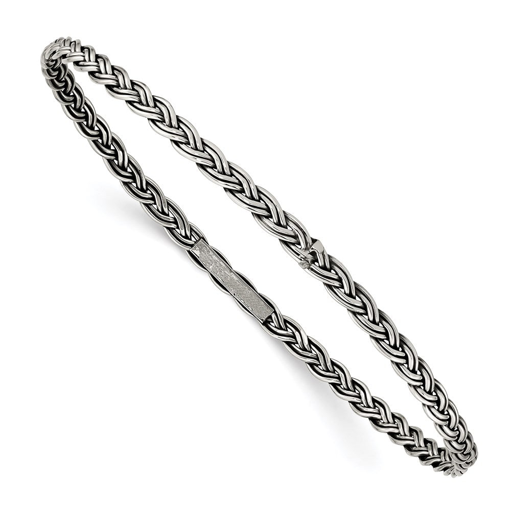 Sterlingsilber Antikisiert 3.5mm Schieber-on Armreif