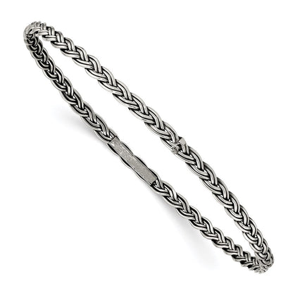 Sterlingsilber Antikisiert 3.5mm Schieber-on Armreif