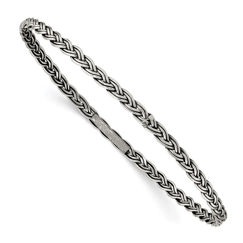 Sterlingsilber Antikisiert 3.5mm Schieber-on Armreif