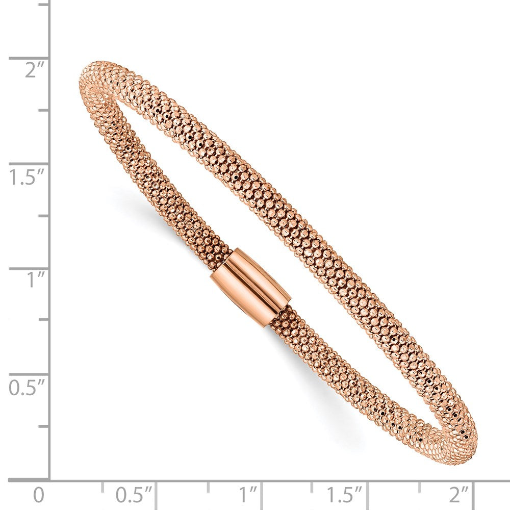 Sterlingsilber Roséfarben Fantasie Kette Magnetic Verschluss Armband
