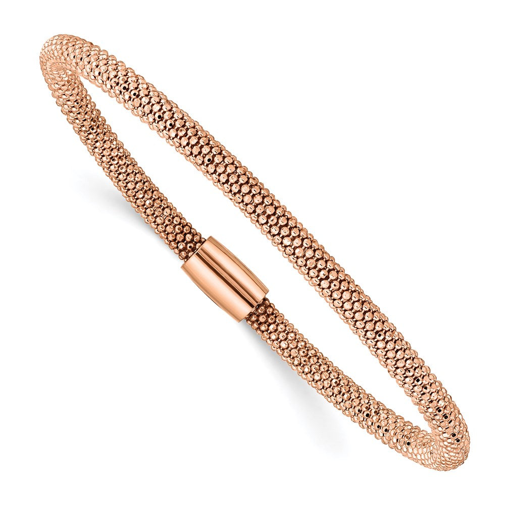 Sterlingsilber Roséfarben Fantasie Kette Magnetic Verschluss Armband