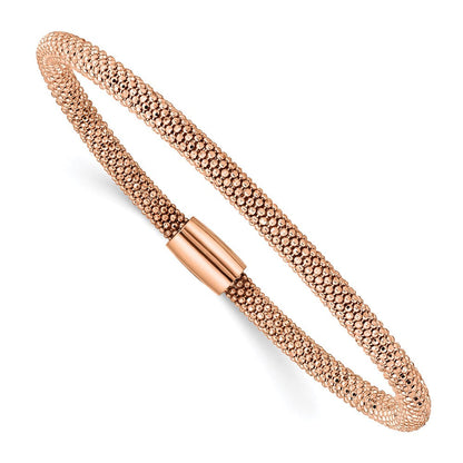 Sterlingsilber Roséfarben Fantasie Kette Magnetic Verschluss Armband