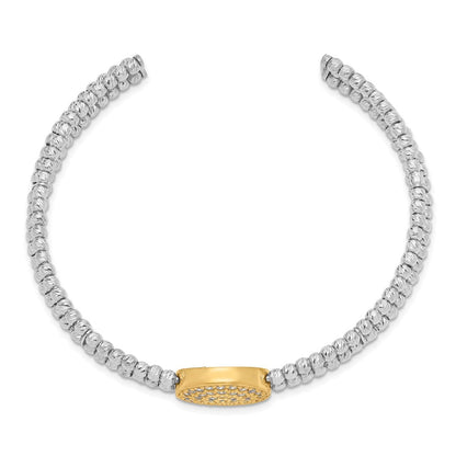 Sterlingsilber Goldfarben Rhodiniert Swarovski Kristall Armreif