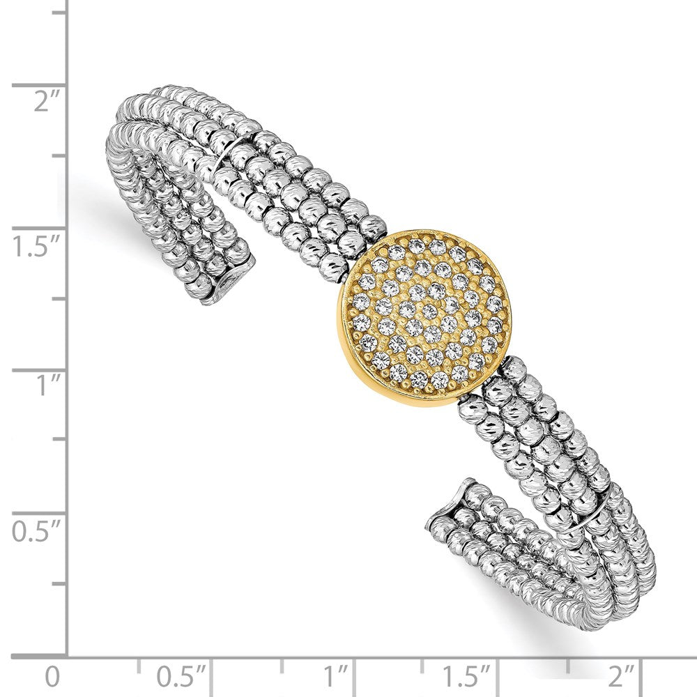 Sterlingsilber Goldfarben Rhodiniert Swarovski Kristall Armreif