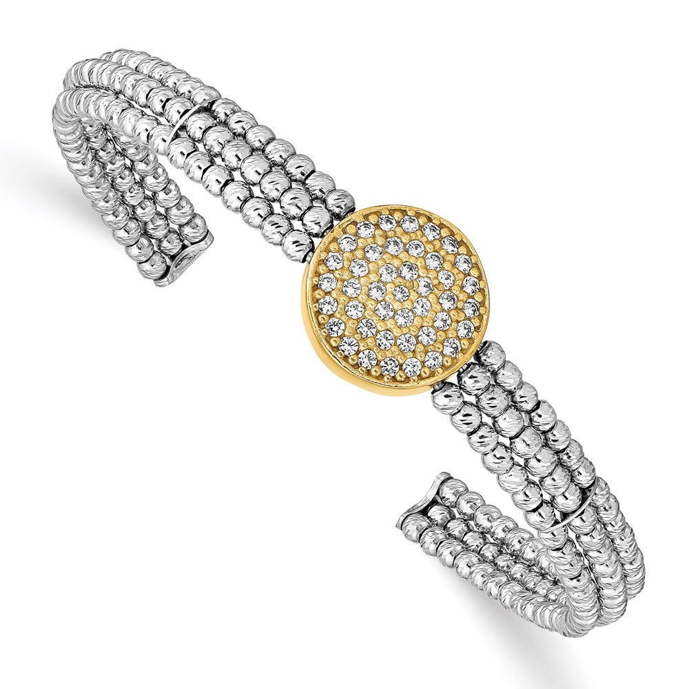 Sterlingsilber Goldfarben Rhodiniert Swarovski Kristall Armreif