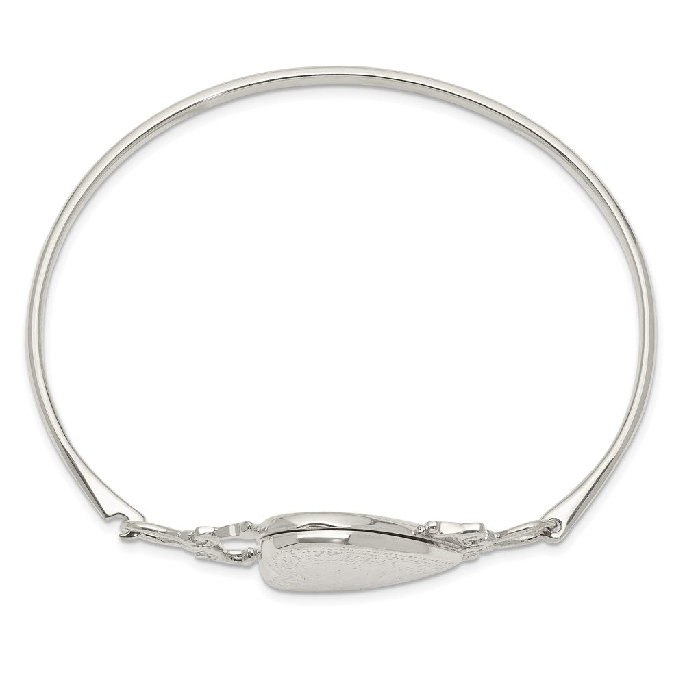 Sterlingsilber 22mm Herz Medaillon Flexibel Armreif Armband