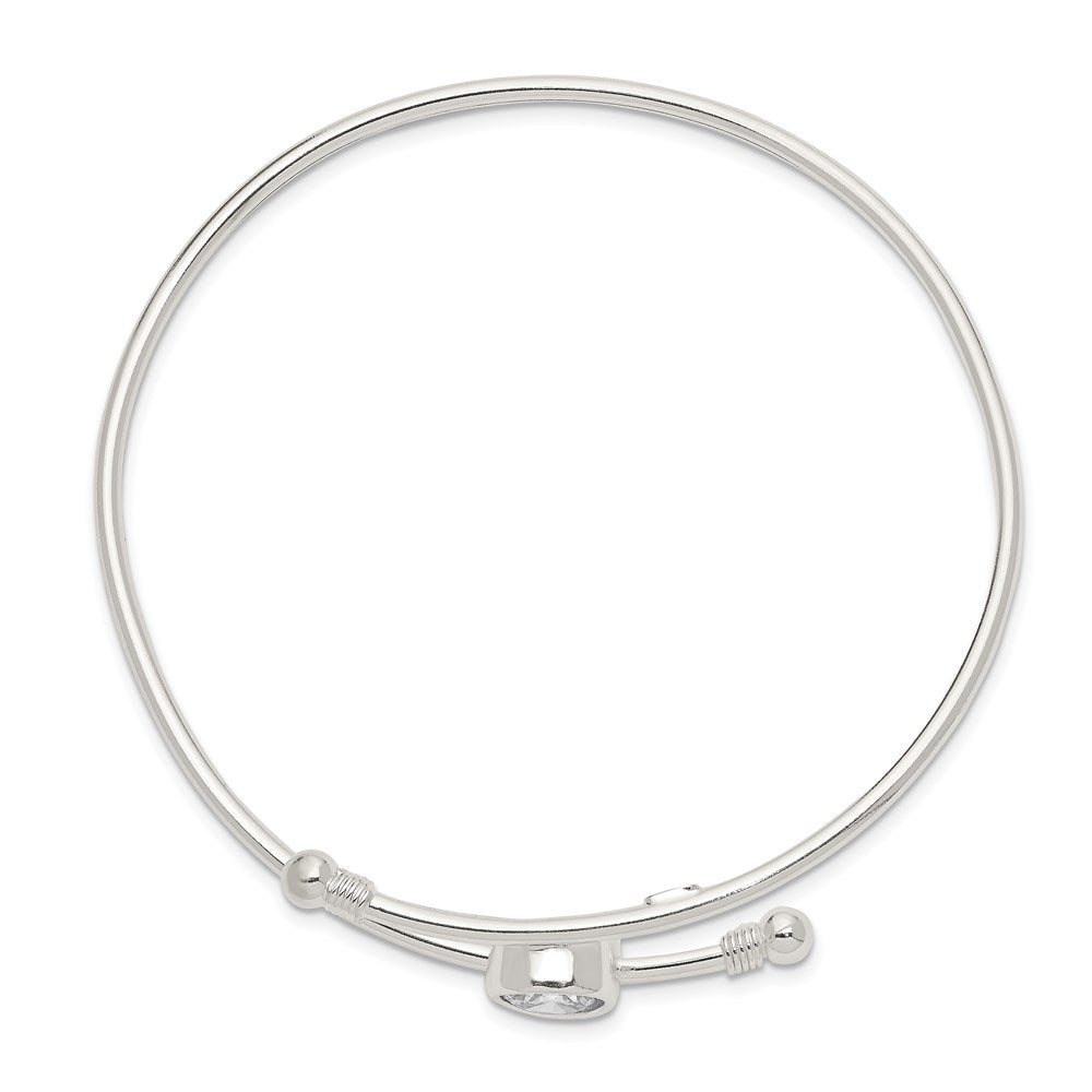Sterlingsilber Poliert Zirkonia Armreif