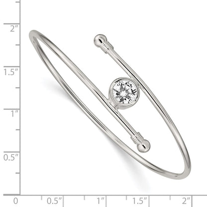 Sterlingsilber Poliert Zirkonia Armreif
