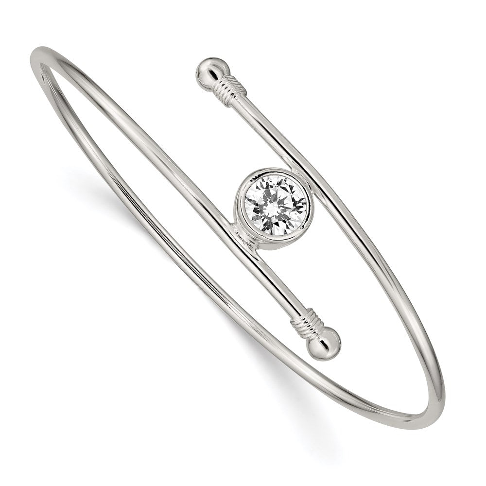 Sterlingsilber Poliert Zirkonia Armreif