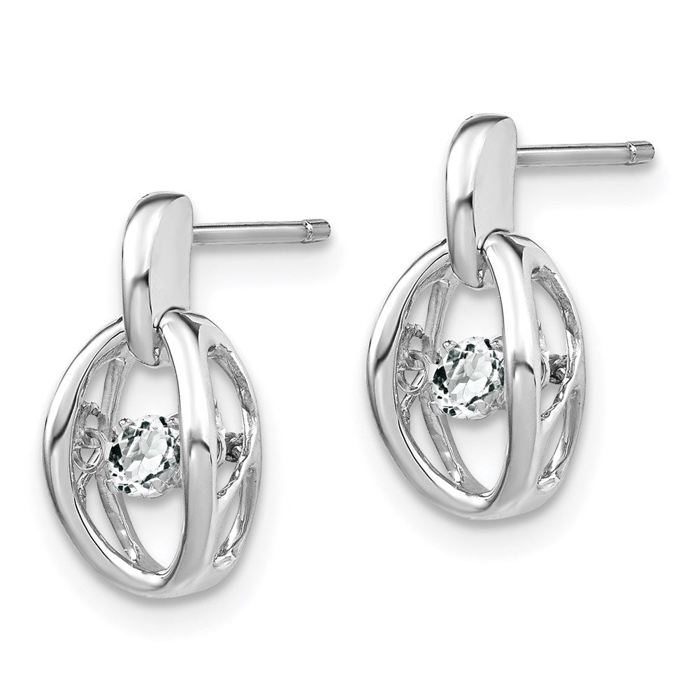 Sterlingsilber Rhodium Zirkonia Geburtsstein Lebhaft Ohrringe
