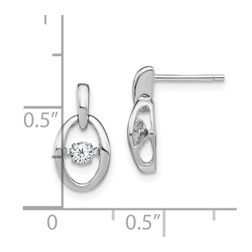Sterlingsilber Rhodium Zirkonia Geburtsstein Lebhaft Ohrringe