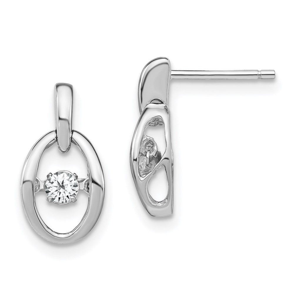 Sterlingsilber Rhodium Zirkonia Geburtsstein Lebhaft Ohrringe