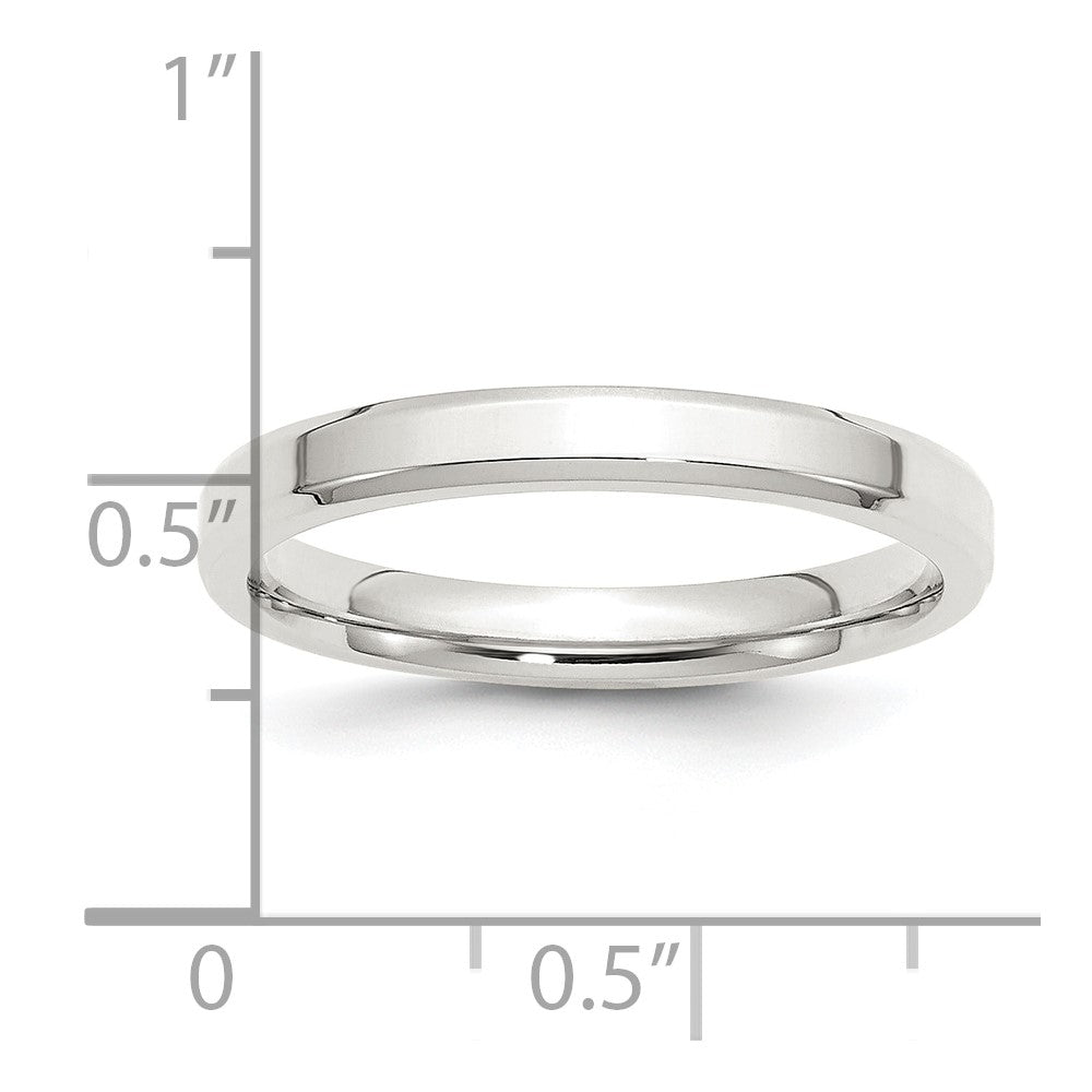 Sterlingsilber 3mm Abgeschrägt Kante Größe 9 Ring