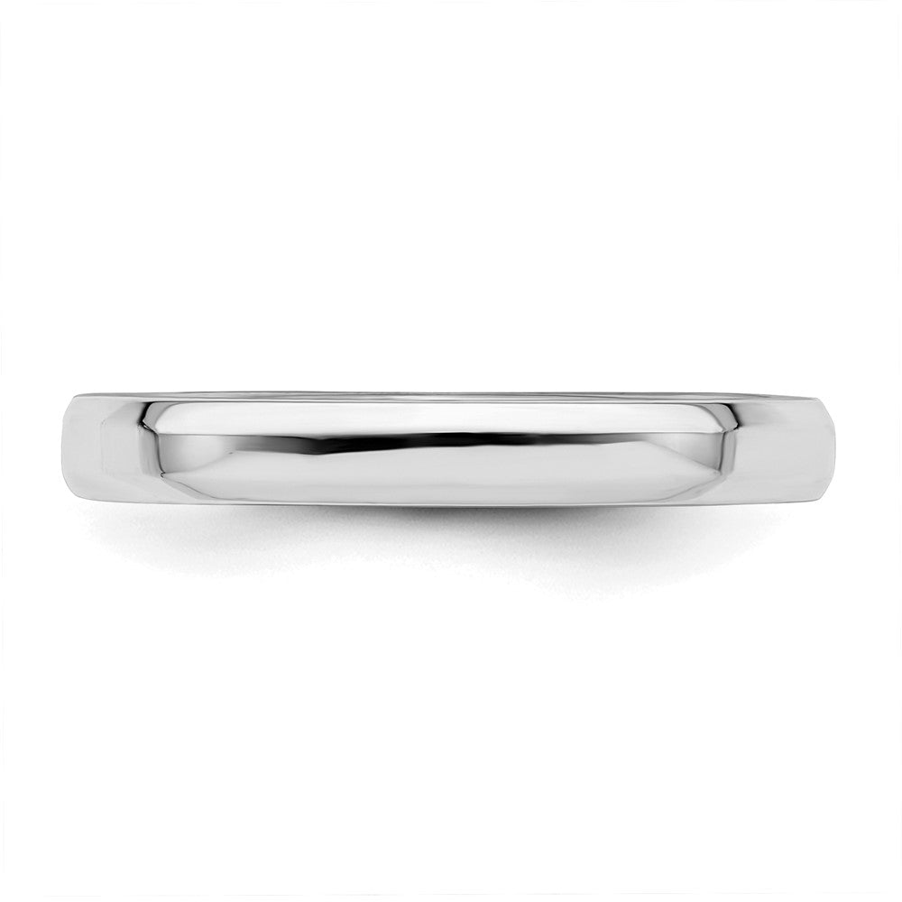 Sterlingsilber Rhodiniert 3mm Bevel Kante Ring