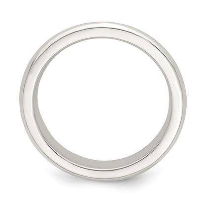 Sterlingsilber 4mm Abgeschrägt Kante Größe 8 Ring
