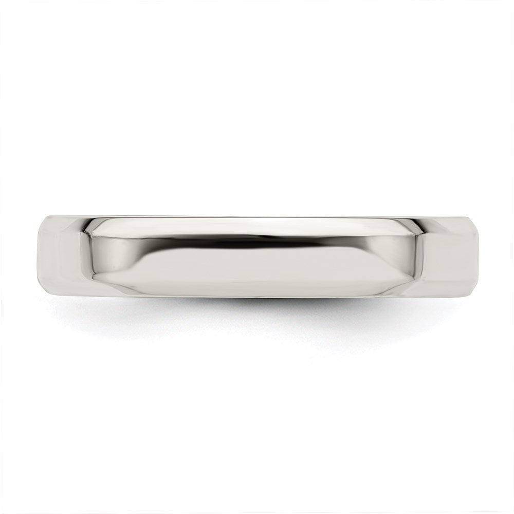 Sterlingsilber 4mm Abgeschrägt Kante Größe 8 Ring
