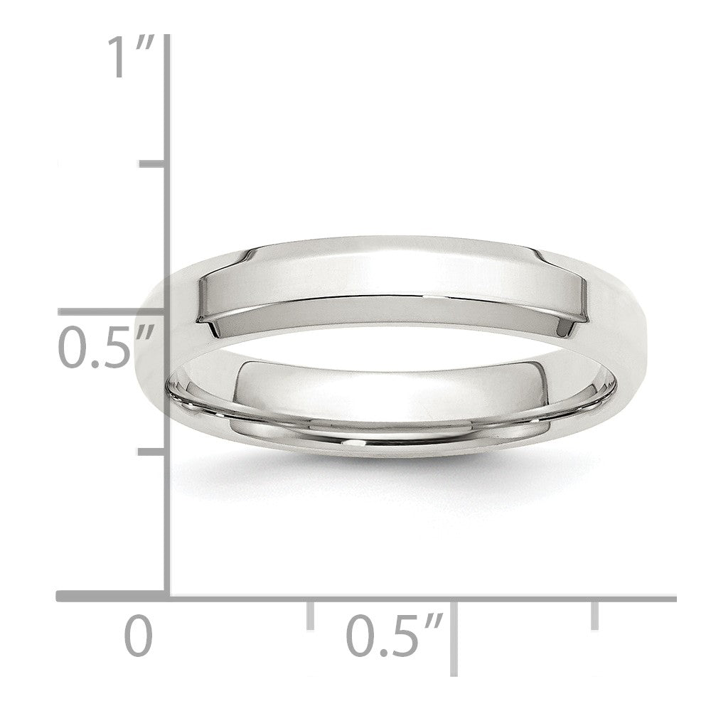 Sterlingsilber 4mm Abgeschrägt Kante Größe 4 Ring