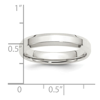 Sterlingsilber 4mm Abgeschrägt Kante Größe 5 Ring