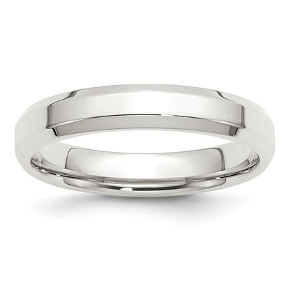 Sterlingsilber 4mm Abgeschrägt Kante Größe 4 Ring