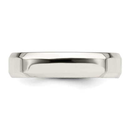 Sterlingsilber 5mm Abgeschrägt Kante Größe 9.5 Ring