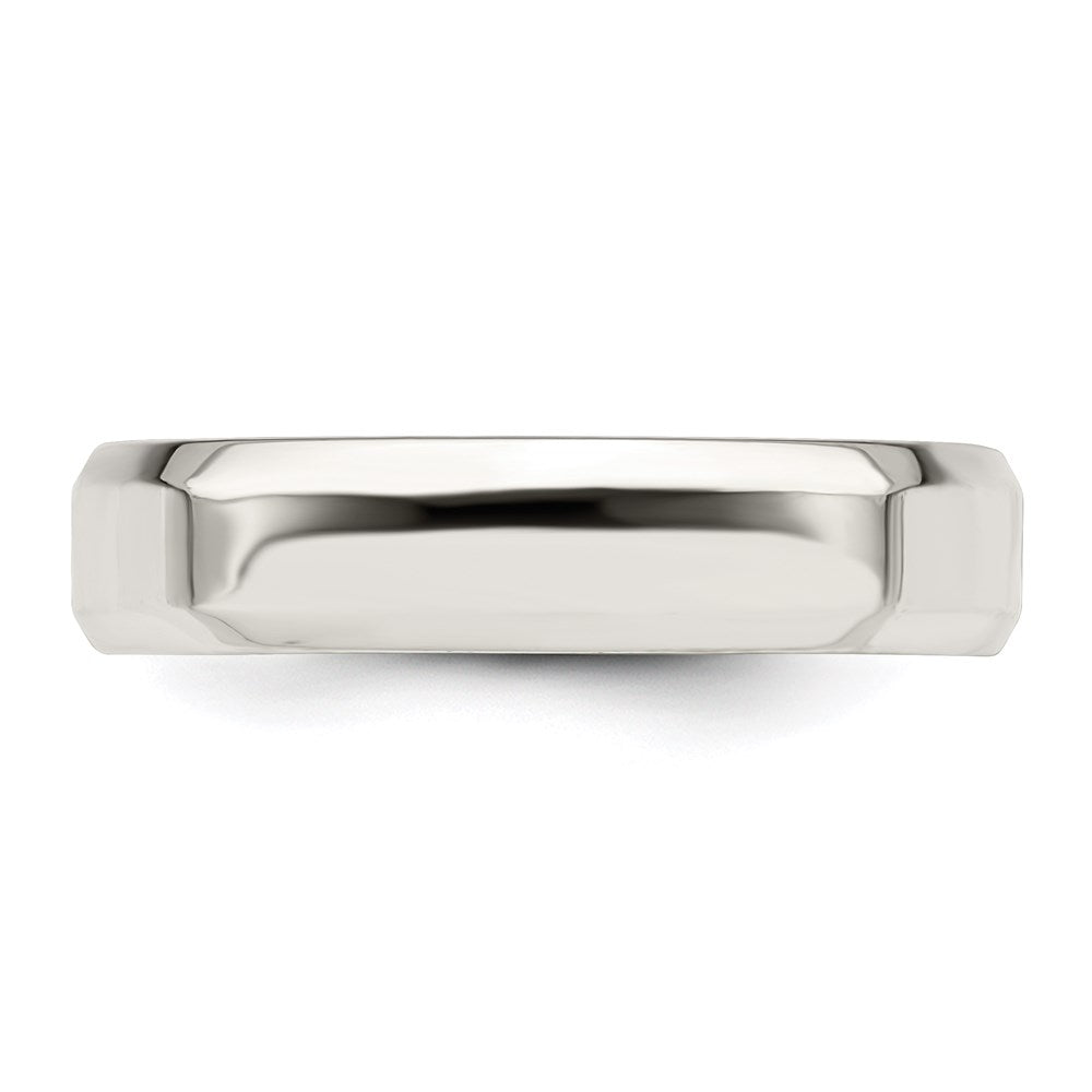 Sterlingsilber 5mm Abgeschrägt Kante Größe 4 Ring