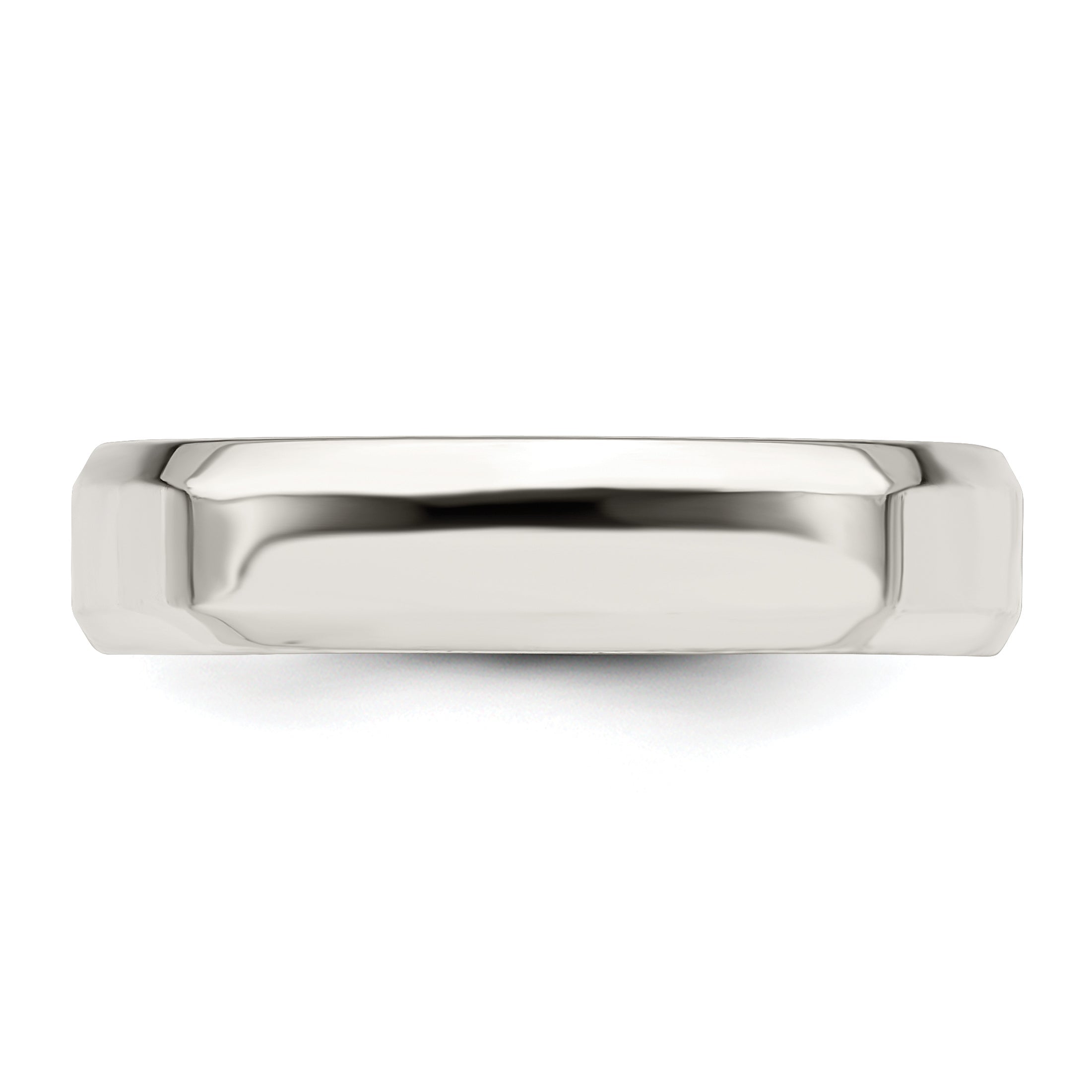 Sterlingsilber 5mm Abgeschrägt Kante Größe 13 Ring