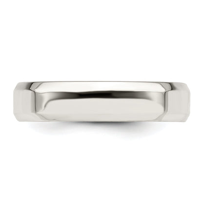 Sterlingsilber 5mm Abgeschrägt Kante Größe 13 Ring
