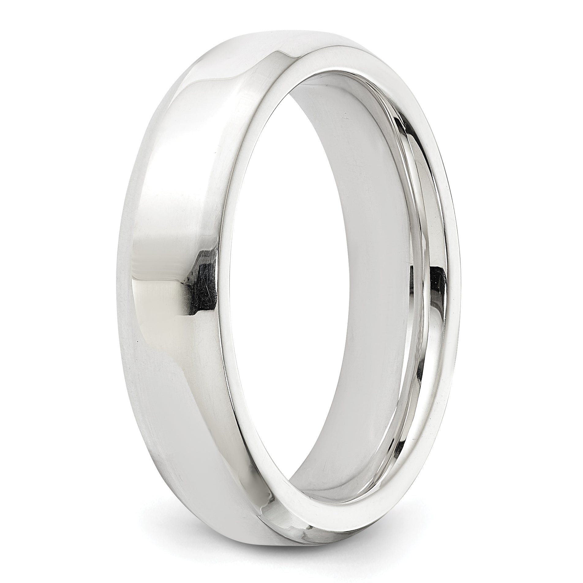 Sterlingsilber 5mm Abgeschrägt Kante Größe 13 Ring