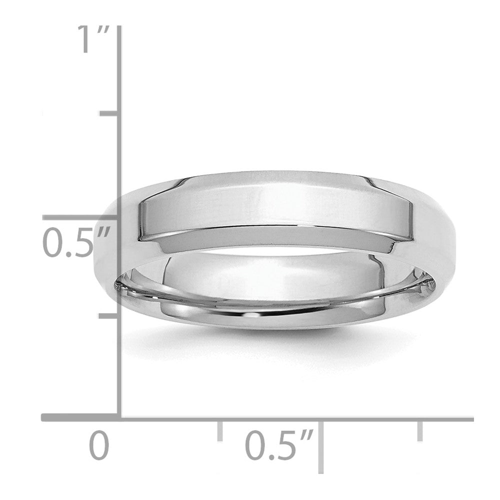 Sterlingsilber Rhodiniert 5mm Bevel Kante Ring