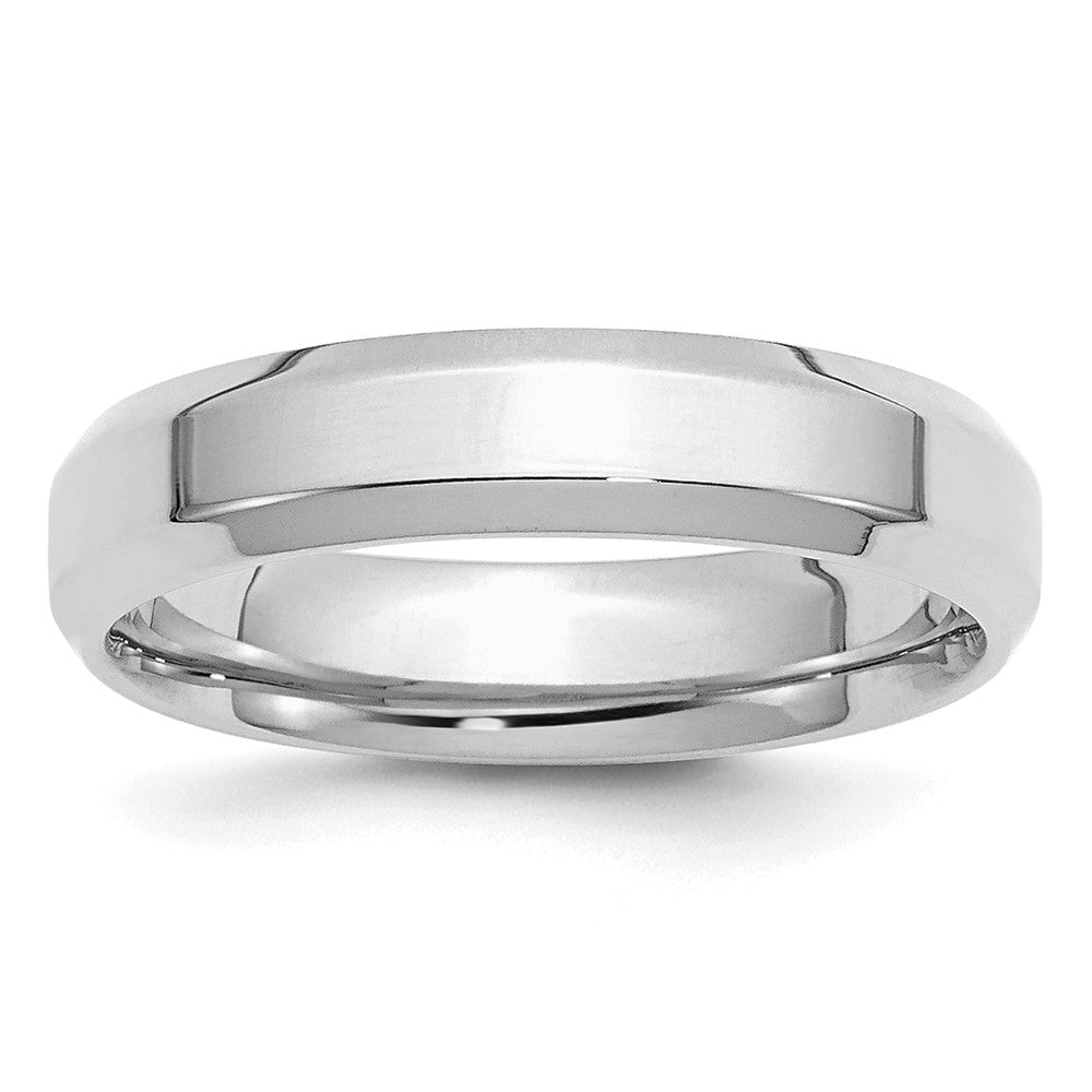 Sterlingsilber Rhodiniert 5mm Bevel Kante Ring