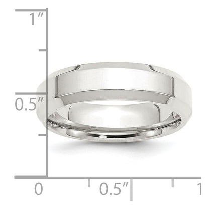Sterlingsilber 6mm Abgeschrägt Kante Größe 10 Ring