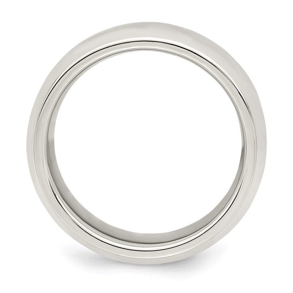 Sterlingsilber 7mm Abgeschrägt Kante Größe 9 Ring