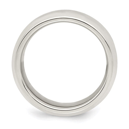 Sterlingsilber 7mm Abgeschrägt Kante Größe 10 Ring