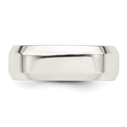 Sterlingsilber 7mm Abgeschrägt Kante Größe 5 Ring