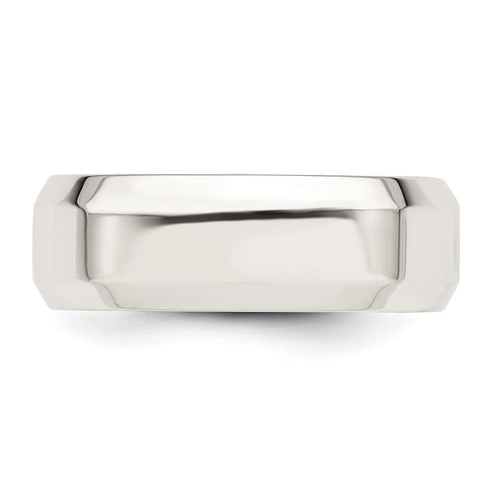 Sterlingsilber 7mm Abgeschrägt Kante Größe 4 Ring
