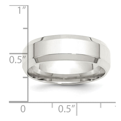 Sterlingsilber 7mm Abgeschrägt Kante Größe 10 Ring