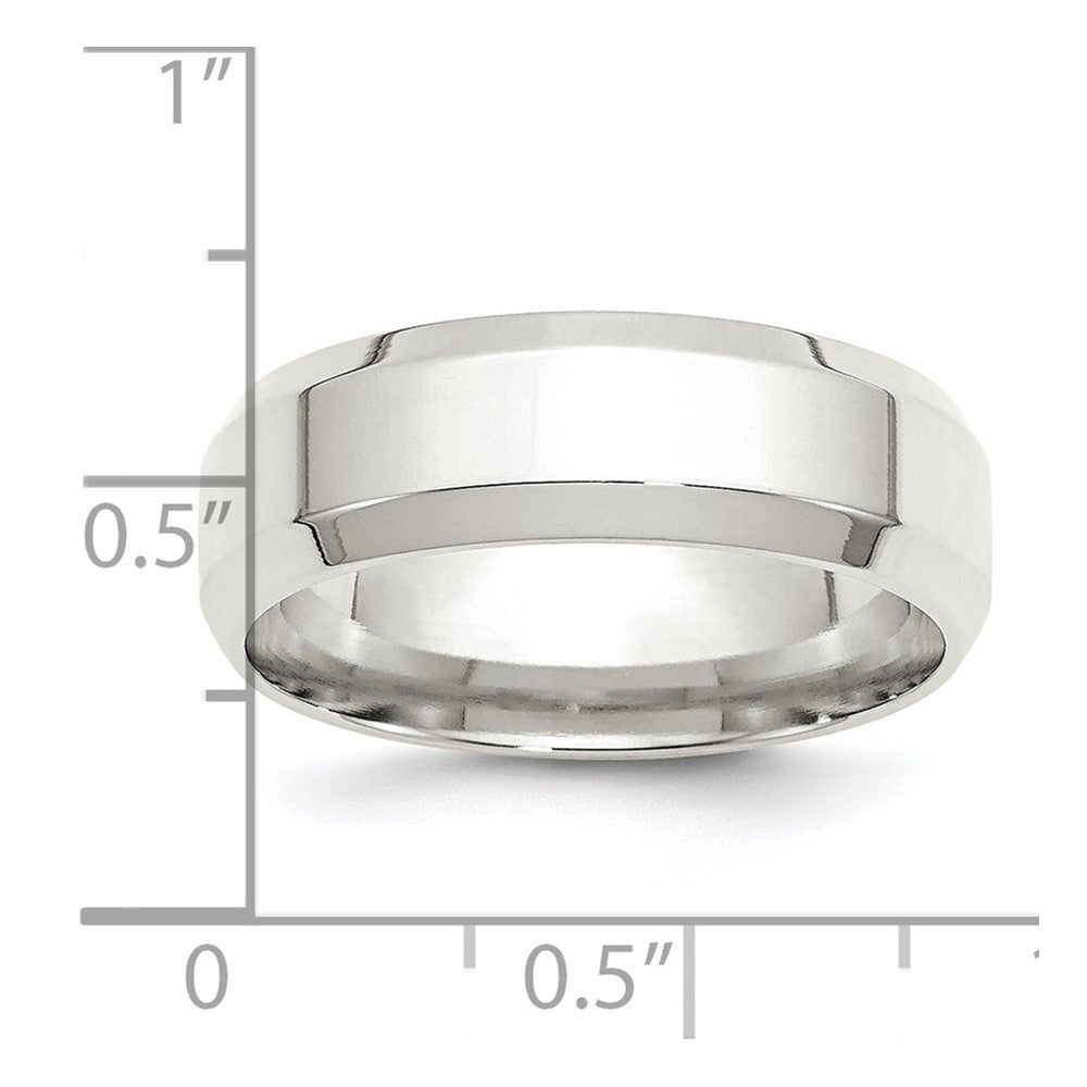 Sterlingsilber 7mm Abgeschrägt Kante Größe 13.5 Ring