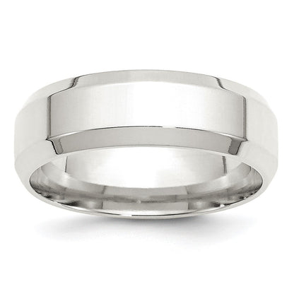 Sterlingsilber 7mm Abgeschrägt Kante Größe 10 Ring
