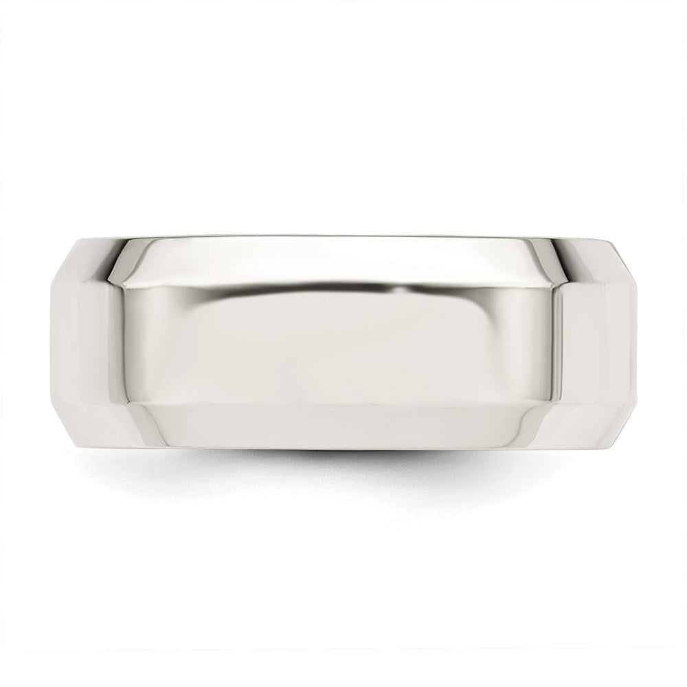 Sterlingsilber 8mm Abgeschrägt Kante Größe 9 Ring